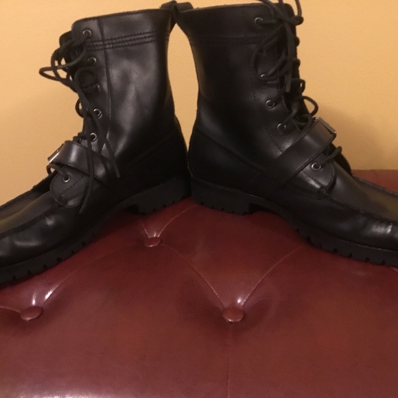 Polo Ralph Lauren Ranger Men’s Leather Boots 12D - Picture 13 of 16